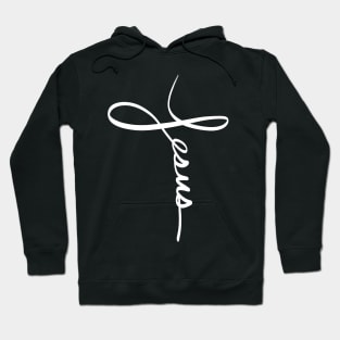 Jesus Handwritten Cross Hoodie